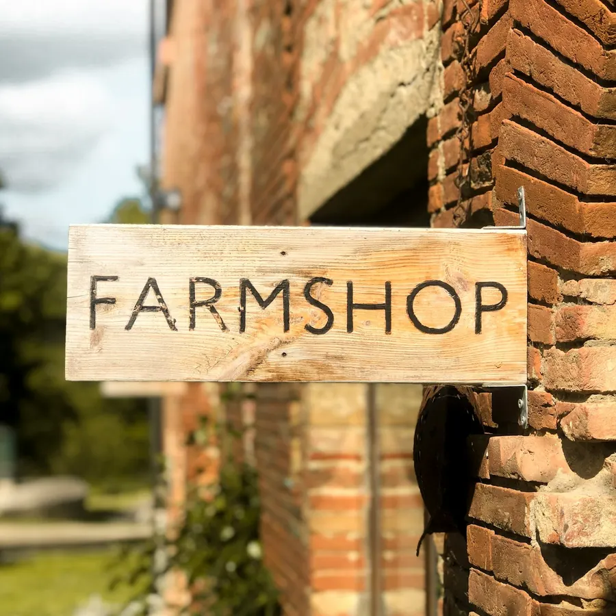 A farm shop sign